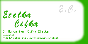 etelka cifka business card